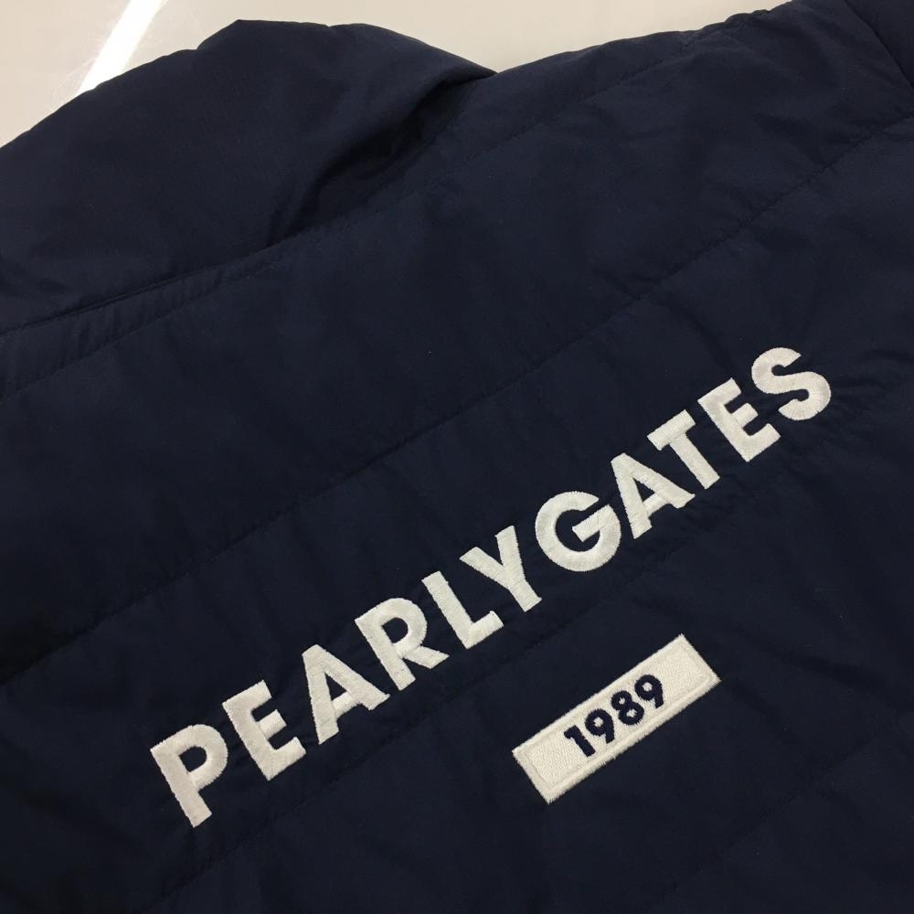 パーリーゲイツ 中綿リバーシブルジャケット ネイビー×白 4WAY 袖着脱可 レディース 1(M) ゴルフウェア PEARLY GATES_画像7