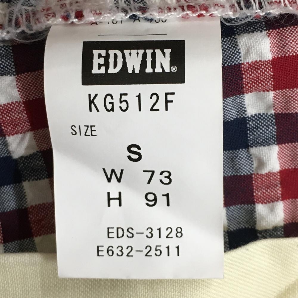 【超美品】エドウィン パンツ レッド×ネイビー チェック サッカー生地 レディース S ゴルフウェア EDWIN GOLF_画像6