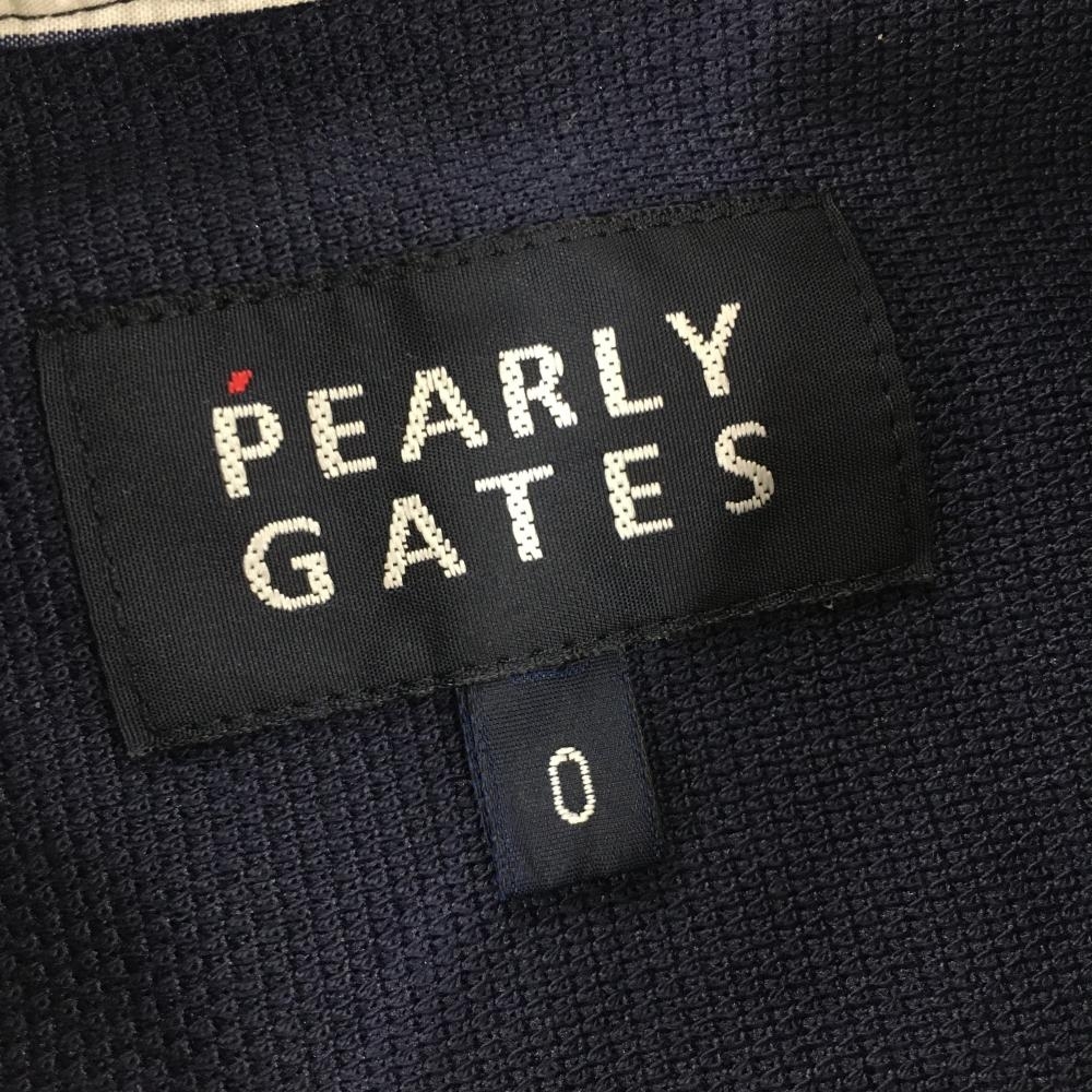 パーリーゲイツ 半袖ポロシャツ ネイビー ボタンダウン 胸ポケット 襟汚れ レディース 0 ゴルフウェア PEARLY GATES_画像4