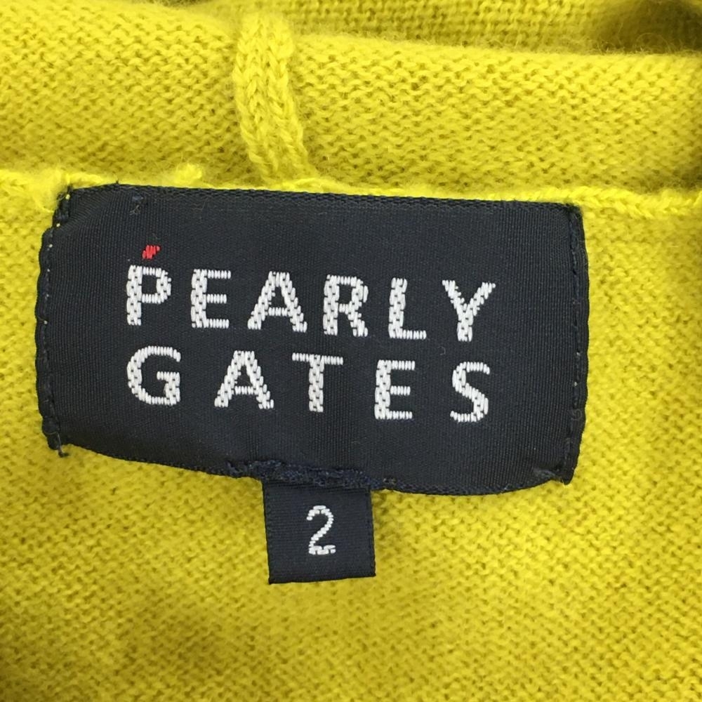 パーリーゲイツ ニットパーカー ニコちゃん スマイル 羊毛 カシミヤ混　 レディース 2(L) ゴルフウェア PEARLY GATES_画像5