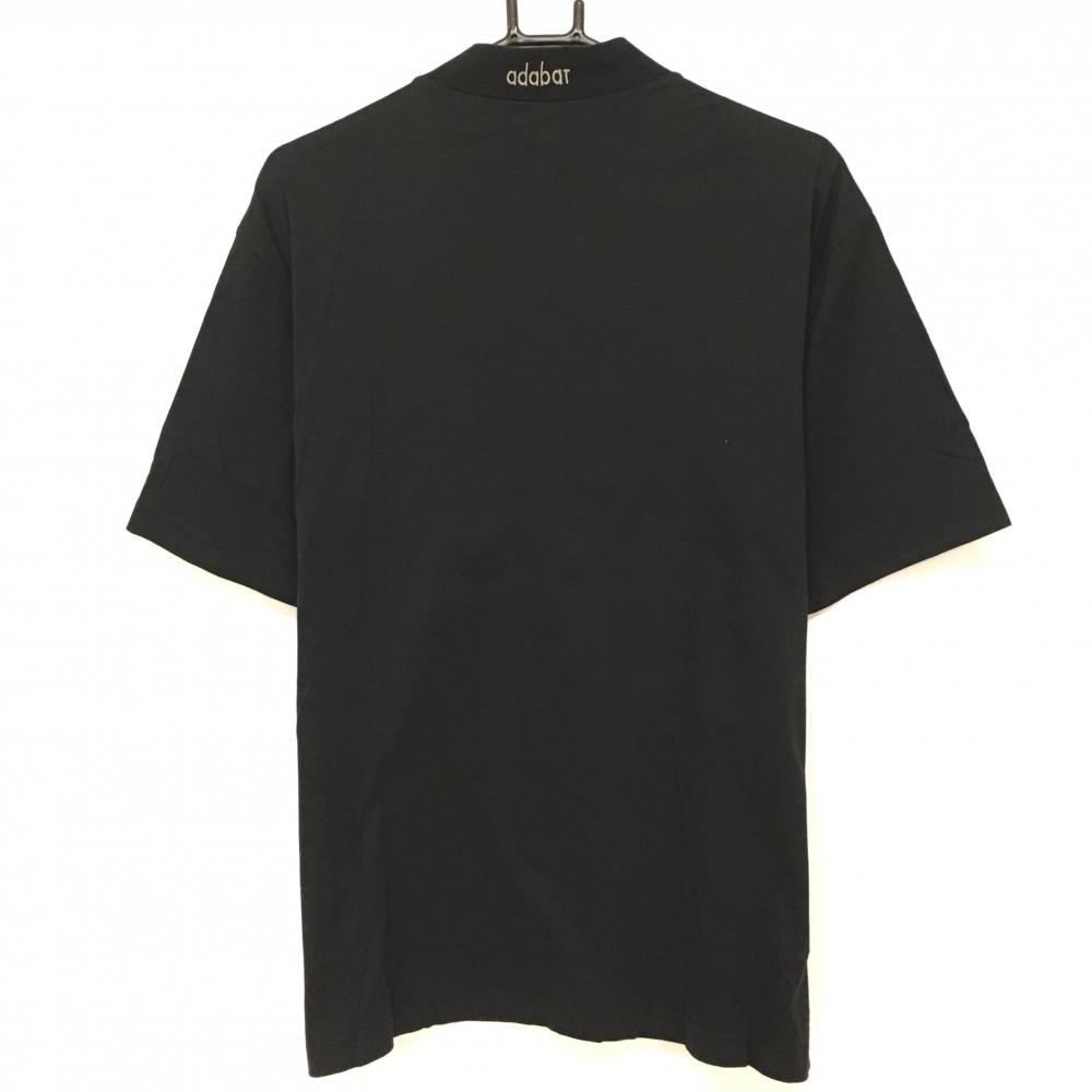  Adabat short sleeves high‐necked shirt black cotton 100%. pocket men's IV(L) Golf wear adabat