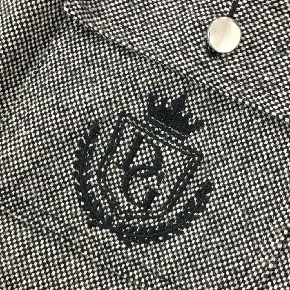【超美品】デルソル 中綿スカート 黒×白 織生地 ウール混 レディース S ゴルフウェア DELSOL_画像5