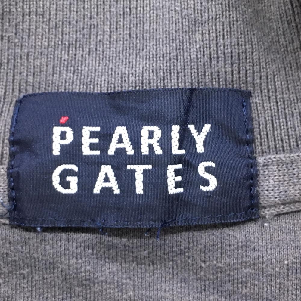 パーリーゲイツ 半袖ポロシャツ アイボリー×グレー ボーダー コットン混 メンズ 6(XL) ゴルフウェア PEARLY GATES_画像4