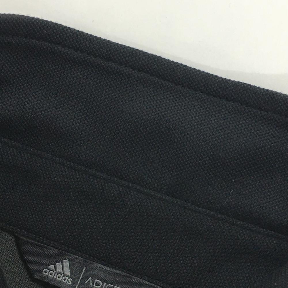 【美品】アディダス 半袖ポロシャツ 黒×グレー 異素材切り替 レディース L ゴルフウェア adidasの画像6