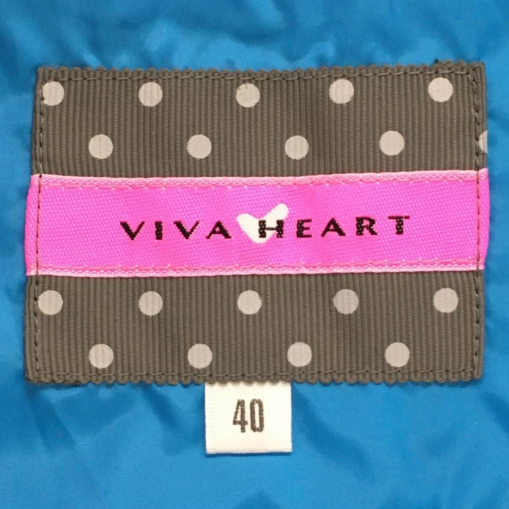 ビバハート 半袖中綿ジャケット ピンク×黒 チェック レディース 40 ゴルフウェア VIVA HEART_画像4