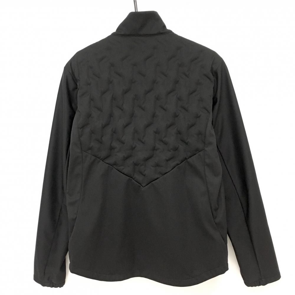 [ super-beauty goods ] Descente Golf down jacket black . about upper part down reverse side nappy middle rice field britain . dent convex cloth men's O Golf wear DESCENTE