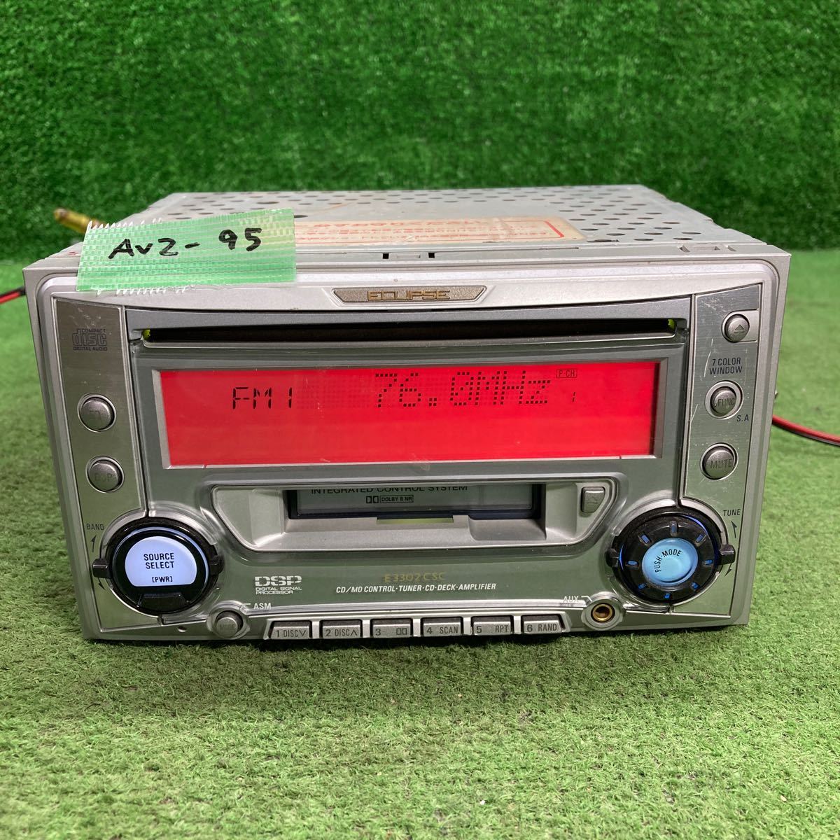 AV2-95 激安 カーステレオ ECLIPSE FUJITSU TEN E3302CSC PA300285 CD カセット テープデッキ 本体のみ 簡易動作確認済み 中古現状品の画像3