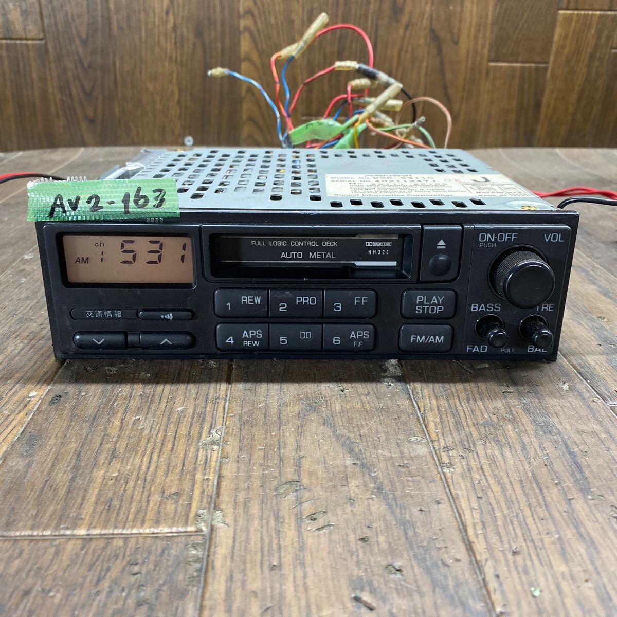 AV2-163 激安 カーステレオ テープデッキ NISSAN 日産 Xanavi CSK-9311C 40211247J カセット FM/AM 本体のみ 簡易動作確認済み 中古現状品の画像1