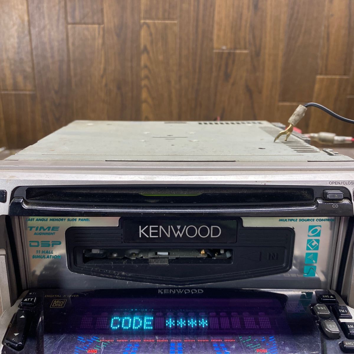 AV2-236 激安 カーステレオ KENWOOD DPX-7000MD 00103124 CD MD FM/AM 本体のみ 起動確認済み パスロックあり プレーヤー 中古現状品_画像3