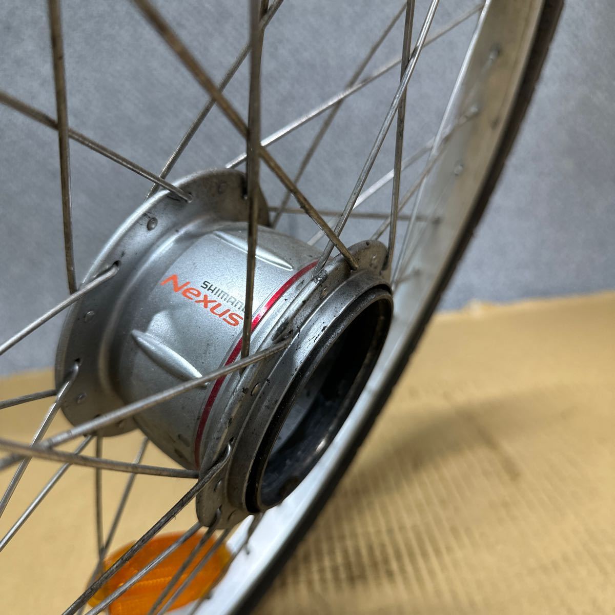 KN-1382 激安 自転車 タイヤ ホイール KENDA KWEST 20×1.50 SHIMANO Nexus SG-8R36 現状品_画像6