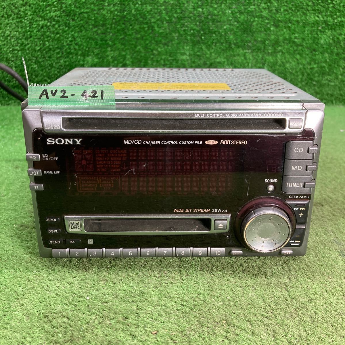 AV2-421 激安 カーステレオ SONY WX-C800MD 480004 CD MD 通電未確認 ジャンクの画像1