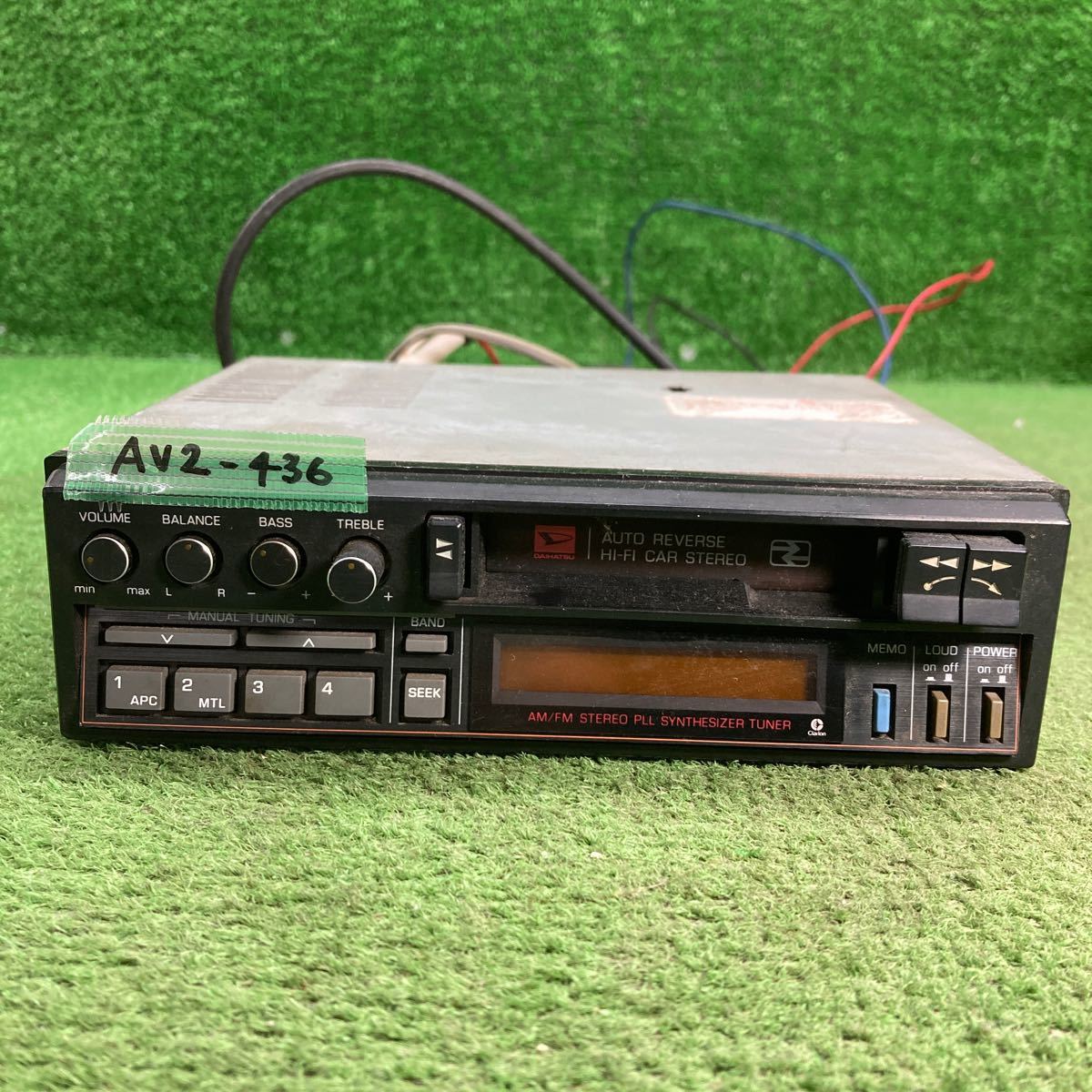 AV2-436 激安 カーステレオ DAIHATSU PD-9086A 0004918 カセット 通電未確認 ジャンクの画像1