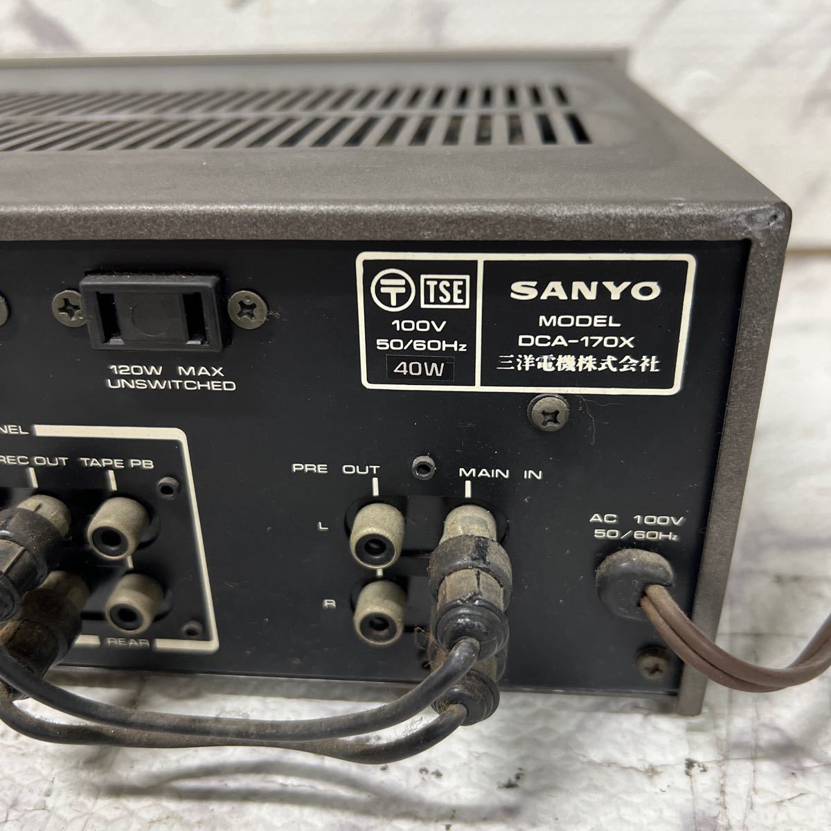 MYM-522激安 SANYO OTTO プリメインアンプ DCA-170X 通電OK ジャンク_画像6