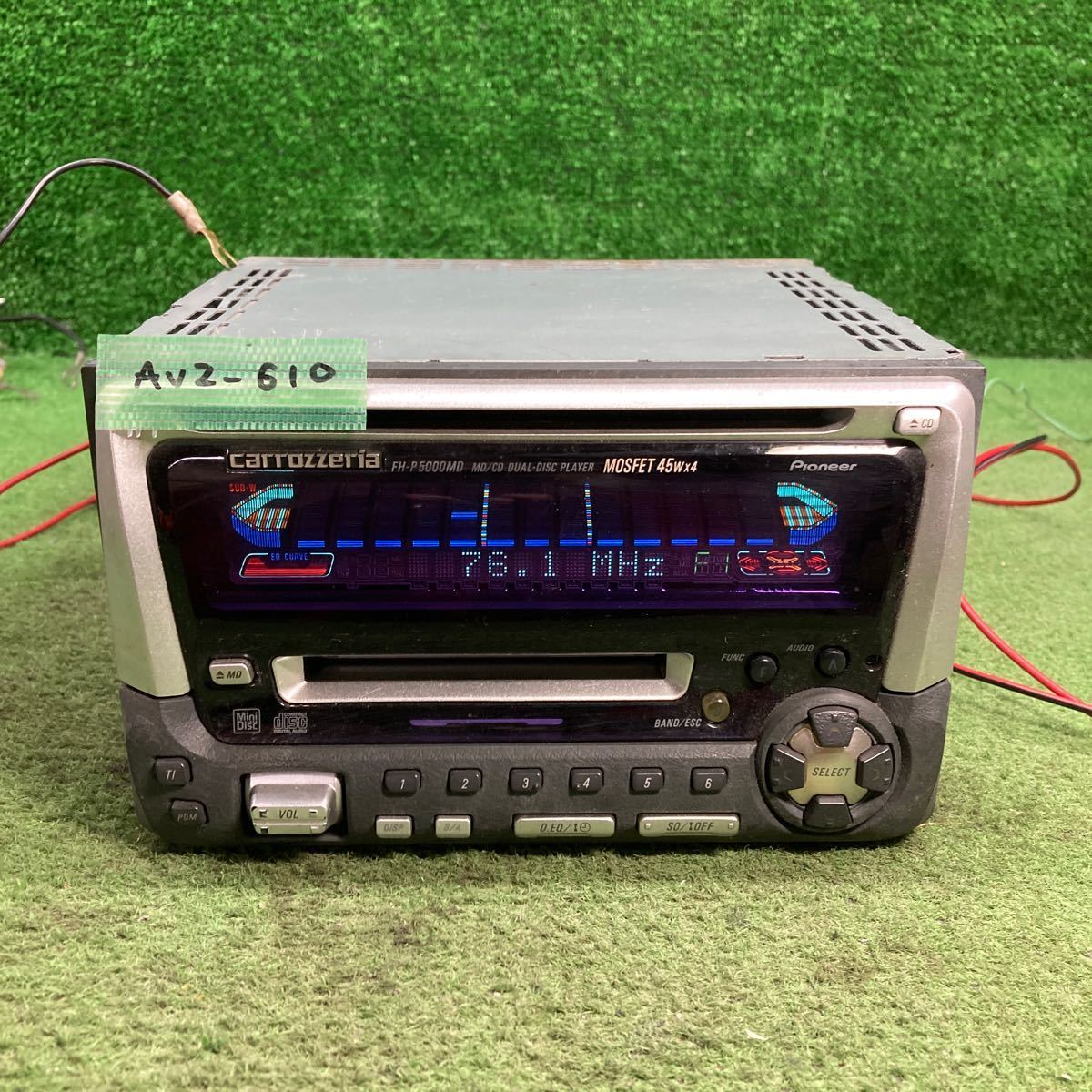 AV2-610 激安 カーステレオ CARROZZERIA PIONEER FH-P5000MD CD 本体のみ 簡易動作確認済み 中古現状品_画像2