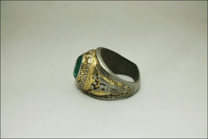 [19 номер ] UNITED STATES ARMY кольцо "college ring" America суша армия античный Vintage Vintage USA смешанные товары Old AA156