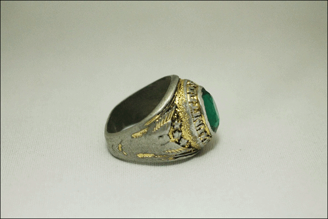 [19 номер ] UNITED STATES ARMY кольцо "college ring" America суша армия античный Vintage Vintage USA смешанные товары Old AA156