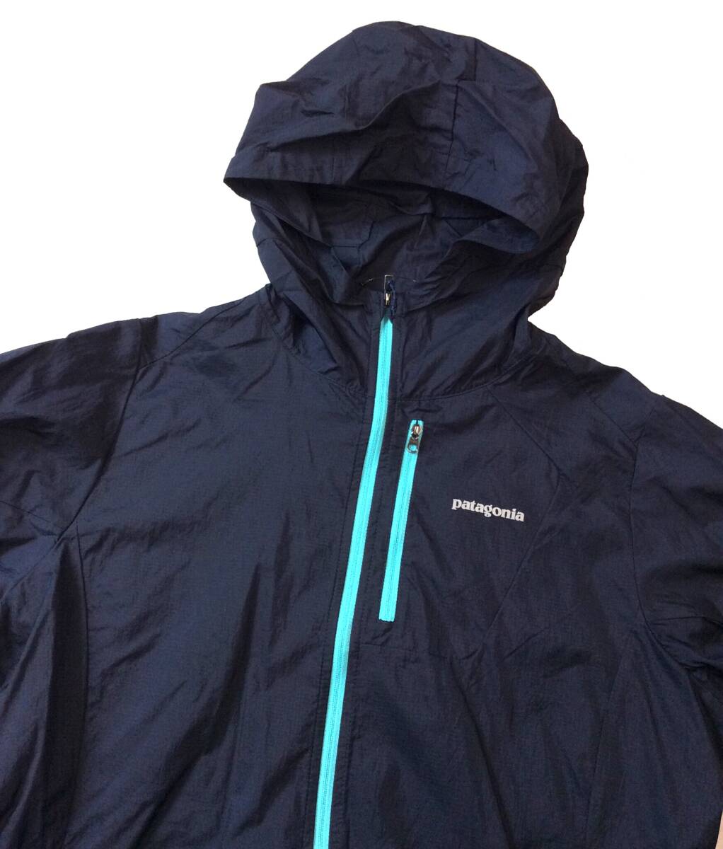 PATAGONIA パタゴニア Women's Houdini Jacket フーディニジャケット ナイロン ウインドブレーカー 薄手 黒/水色系 レディース M 送料250円_画像2