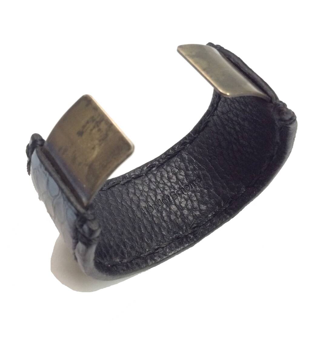 Hender Schemeenda- ski ma leather bangle bracele black black type pushed .