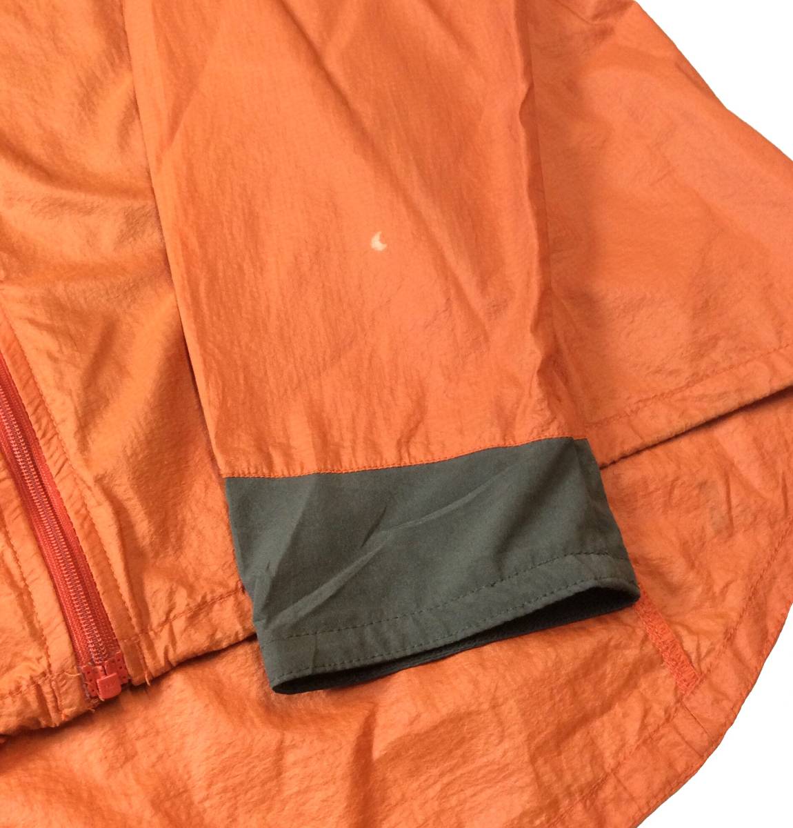 PATAGONIA パタゴニア ナイロンジャケット ウインドブレーカー 薄手 フルジップ オレンジ/グレー系 メンズ L 送料250円の画像6