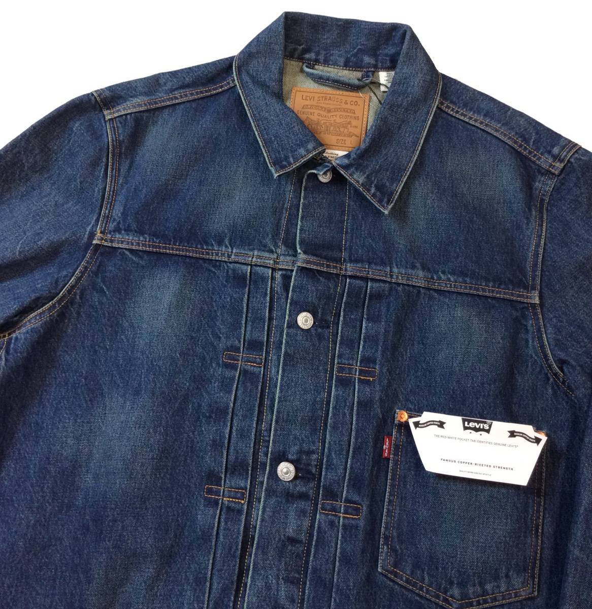 未使用 LEVI'S PREMIUM リーバイス プレミアム TYPE 1 TRUCKER JACKET デニムジャケット トラッカージャケット Gジャン ファーストタイプ L_画像2