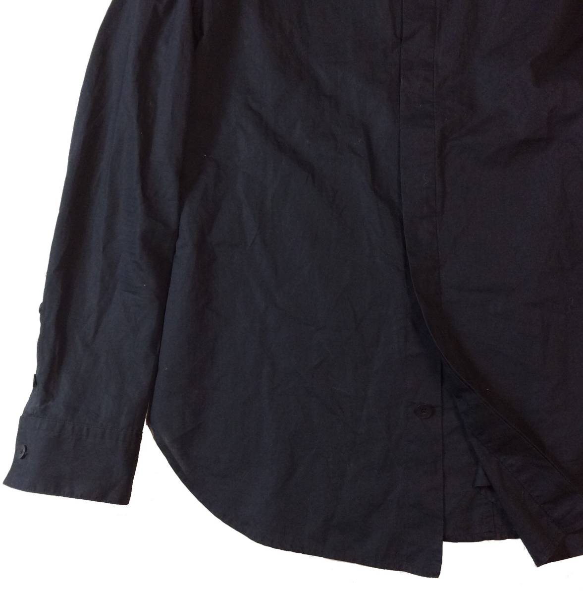 JULIUS ユリウス 17SS Brassard Shirt BLACK ドッキング デザイン 長袖シャツ ブラック 黒 コットン 薄手 1_画像5