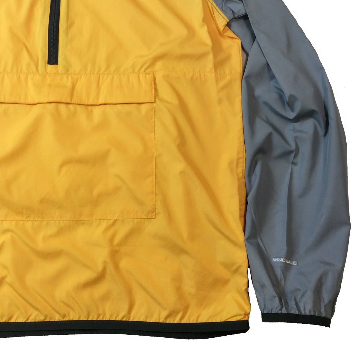 THE NORTH FACE ノースフェイス アノラックジャケット 薄手 ナイロン ブラック/グレー/イエロー系 WINDWALL BOYS XL 18/20 送料250円 の画像4