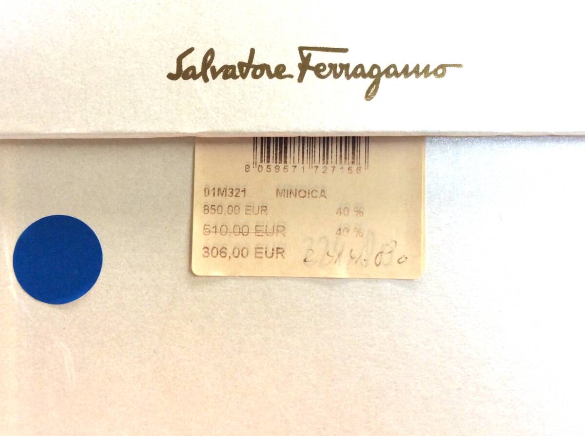 未使用 Salvatore Ferragamo サルヴァトーレフェラガモ ストラップ サンダル シューズ LIMITED EDITION 16/750 イエロー ITALY製 36H (ma)_画像8