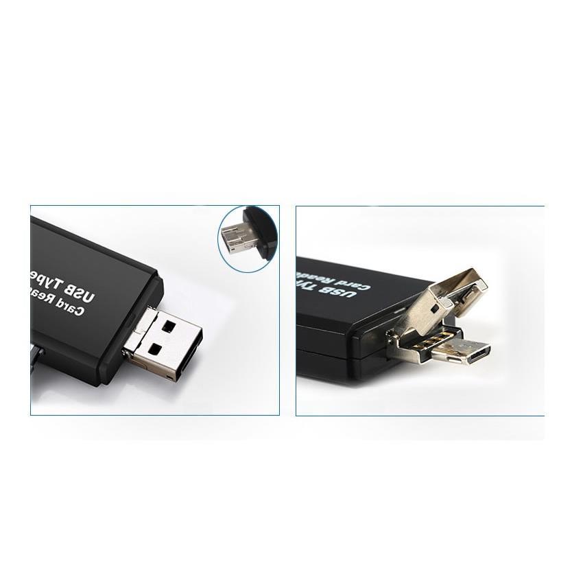  Sky Leader type-c multi Micro USB OTG USB 2.0 card reader OTG USB conversion connector SD/ Micro SD card correspondence SKYLD