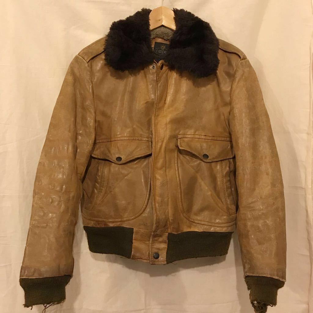 70's ビンテージ cooper クーパー レザージャケット サイズ 36