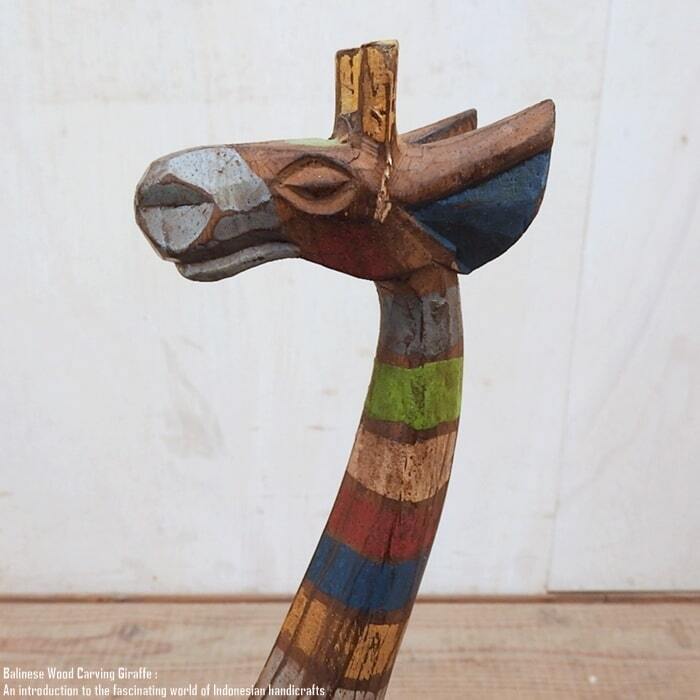  giraffe. objet d'art RB 40cm Rainbow color . rin san tree carving. animal animal interior Asian miscellaneous goods 