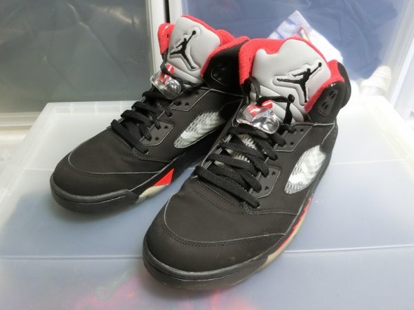 NIKE x Supreme AIR JORDAN 5 RETRO SUPREME エア ジョーダン レトロ US11 29cm ブラック #824371-001 シュプリーム ナイキ