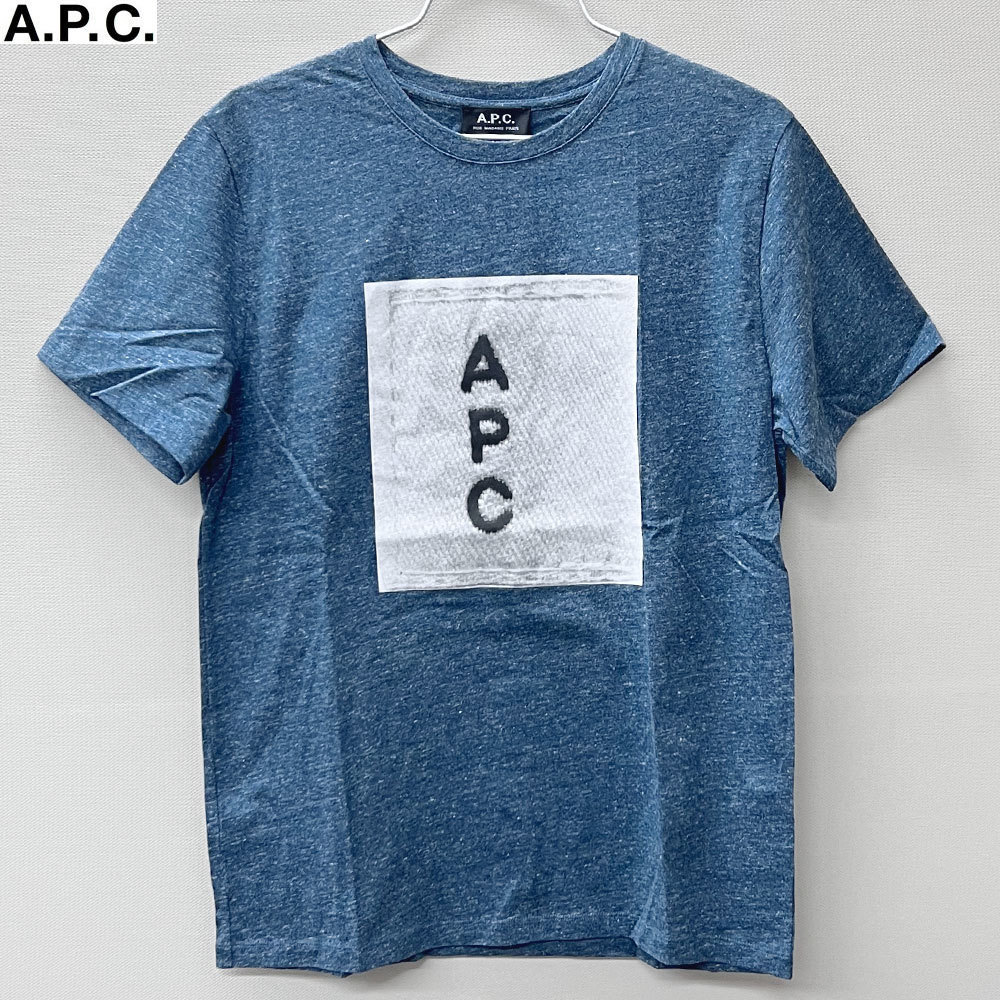 A.P.C. アーペーセー 新品 半袖 Tシャツ 丸首 CODAT H26773 ネイビー S メンズ ユニセックス