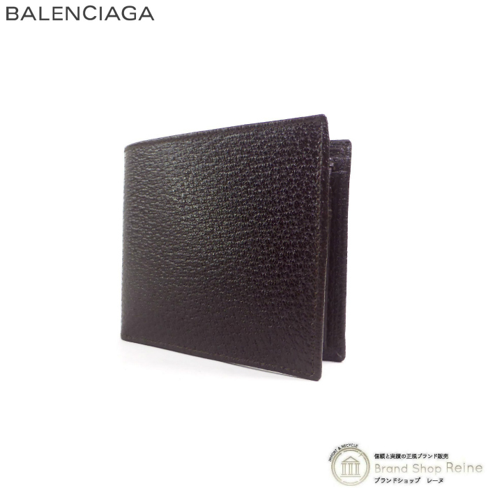 バレンシアガ （BALENCIAGA） スクエア フォールド ウォレット コンパクト 二つ折り 財布 321600 ダークブラウン メンズ（新品同様）中古