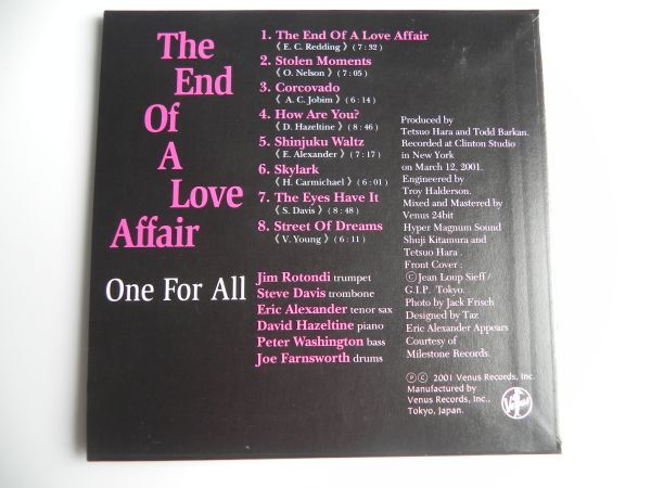 ◆CD【 Japan/Venus】One For All / The End Of A Love Affair★TKCV-35153/2001◆帯の画像6