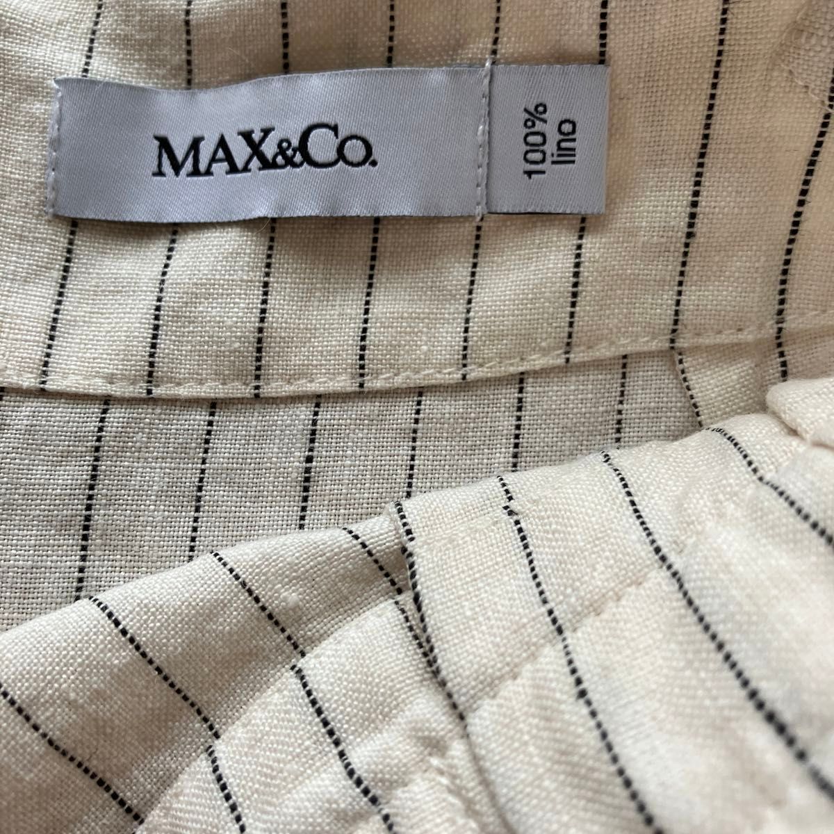 MAX＆CO.  洗える　リネン100%  ロング丈 スカート