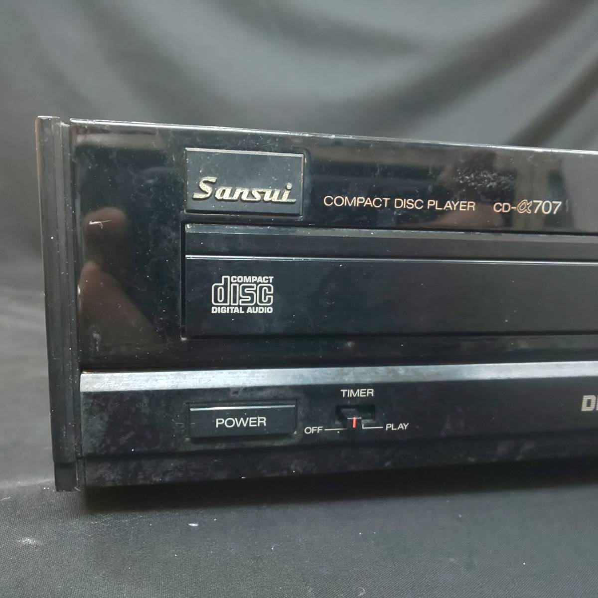 ◎サンスイ◎SANSUI CDプレイヤー CD-α707 SFメカニズム・3ビーム方式ピックアップ・α-Xバランス出力採用 通電確認済 中古現状 即発送_画像2