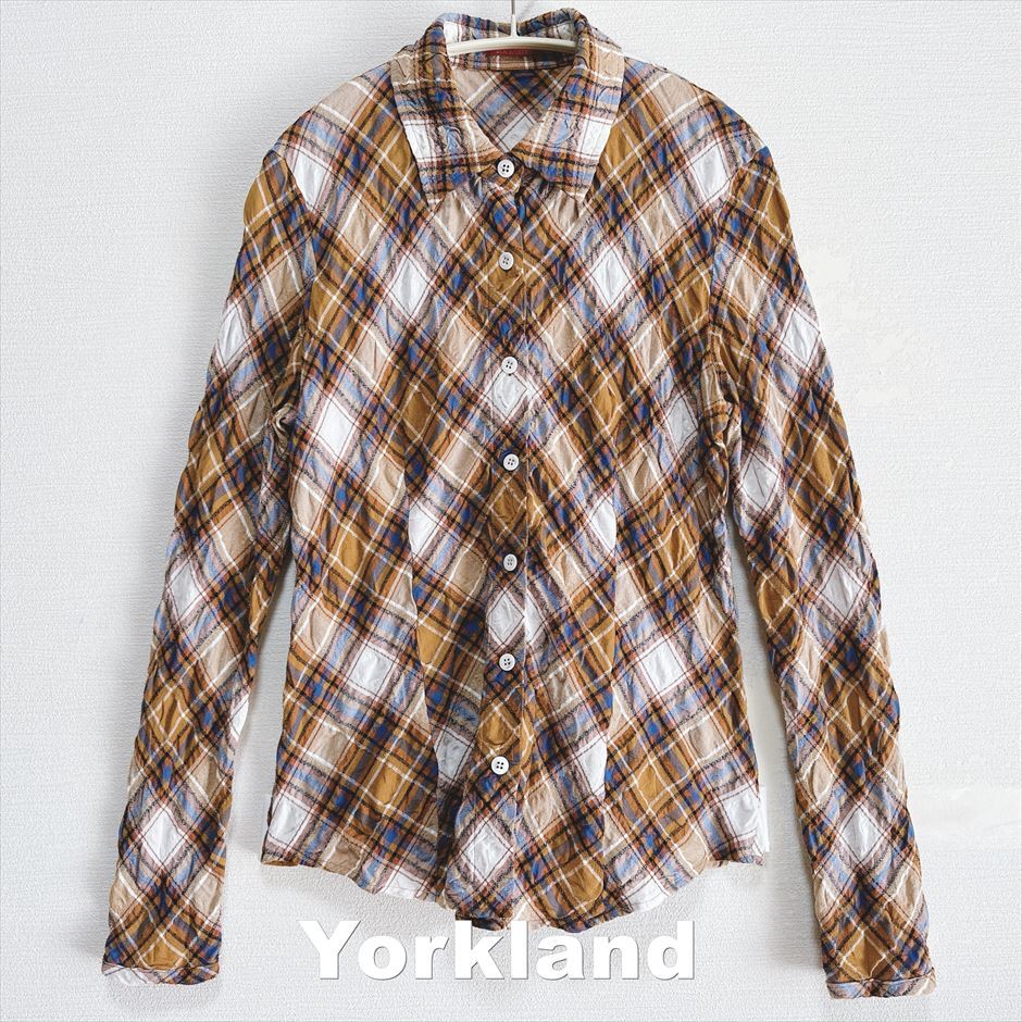 【YORKLAND】ヨークランド ワッシャー加工 ダイアゴナル シャツ_画像1