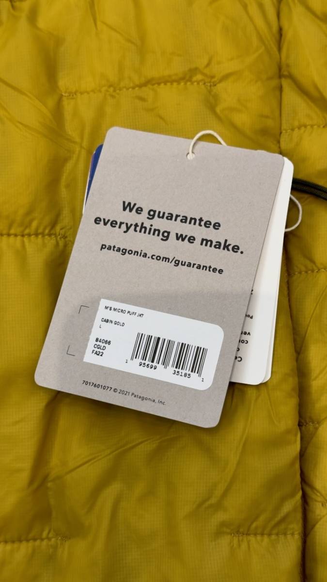 Patagonia Micro Puff Jacket Cabin Gold Lサイズ　パタゴニア　マイクロパフ　ジャケット　キャビンゴールド_画像3