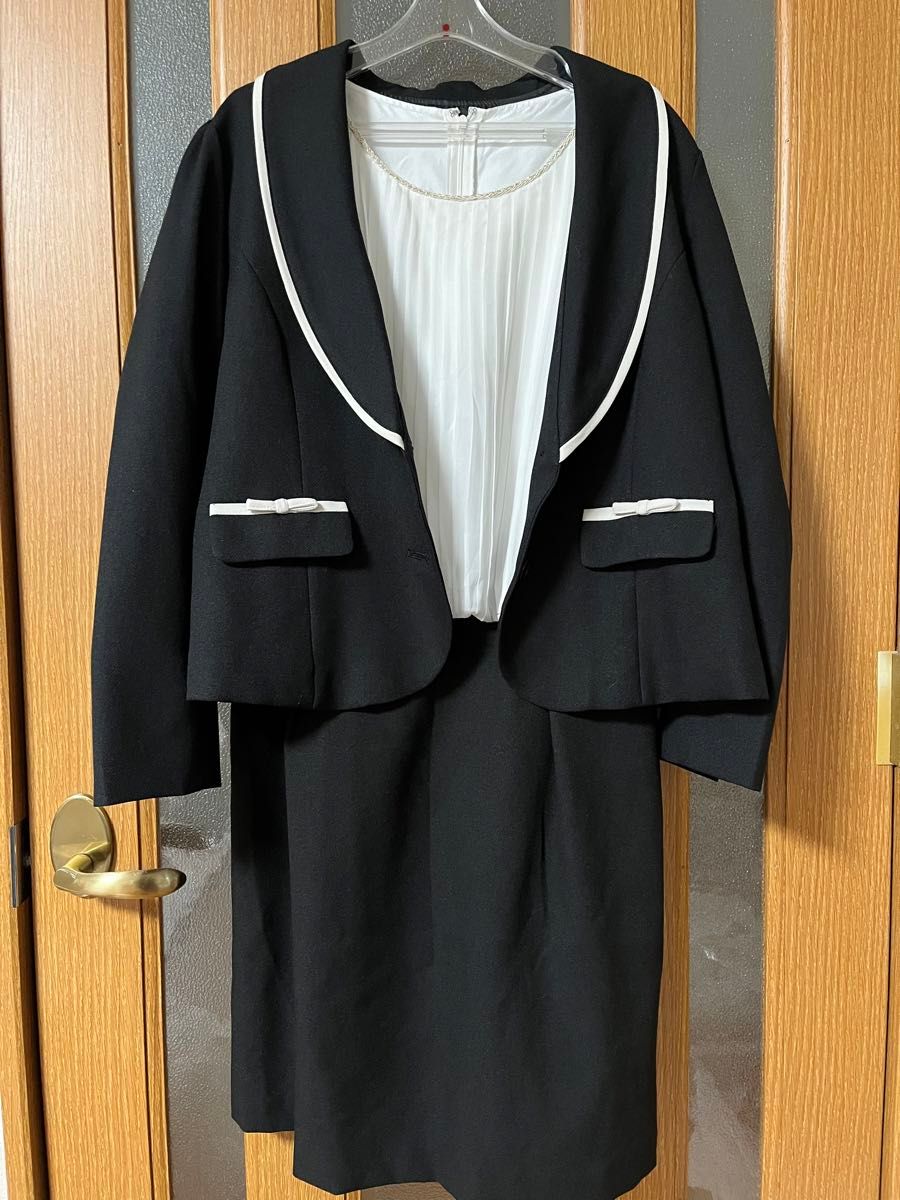 ワンピース スーツ ブラックフォーマル 入学式 卒業式 ジャケット 2点セット
