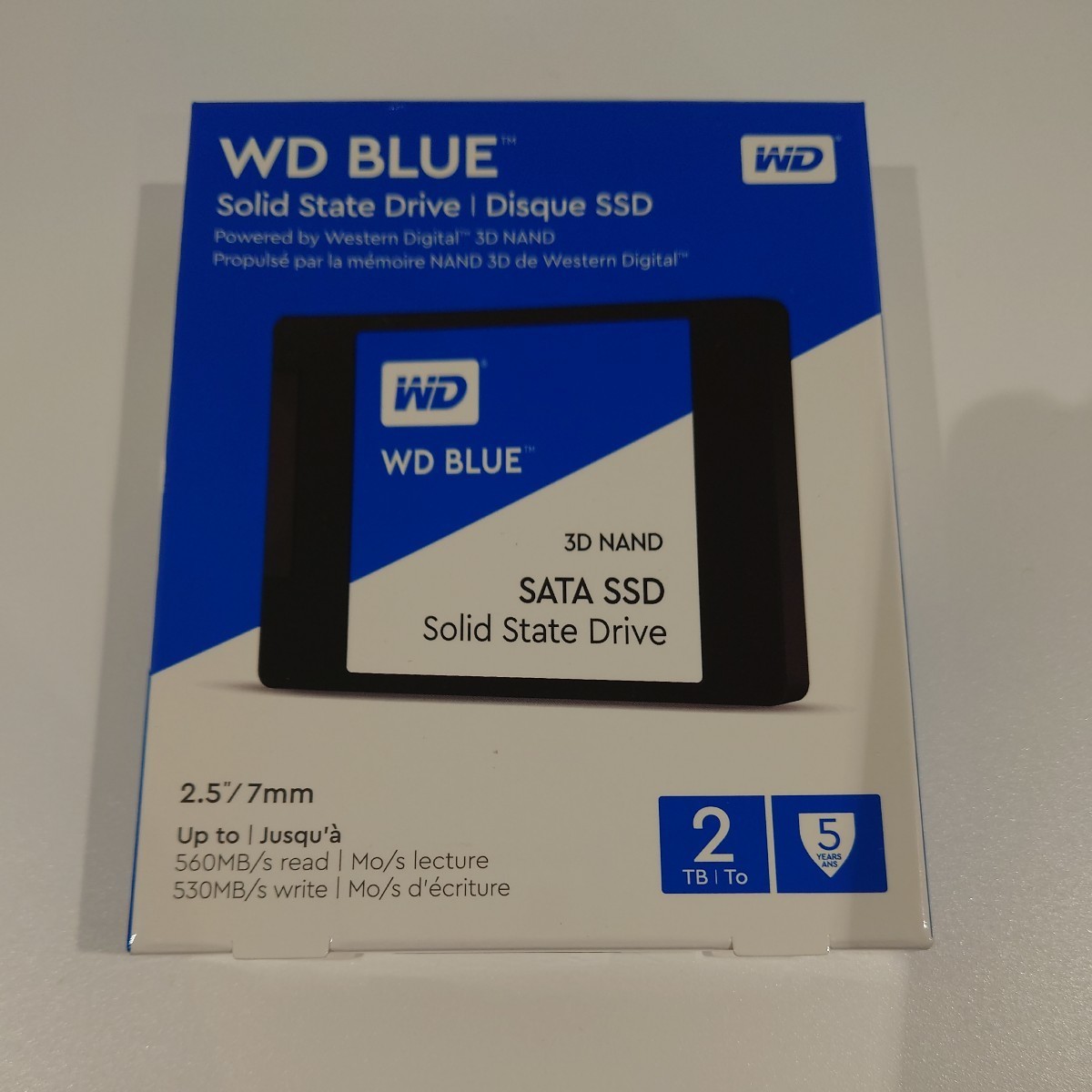 SSD WDS200T2B0A-00SM50 ［WD Blue 3D NAND 2.5インチ 7mm SATA 2TB］新品未開封　2個セット！_画像1