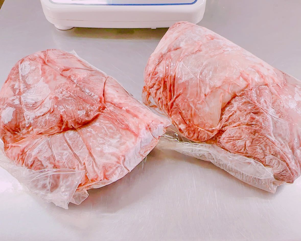 【同梱可能】1円スタート　北海道産黒毛和牛ツラミ(ホホ肉)2240g 薄切り　しゃぶしゃぶ　煮込み　すき焼き　煮込み　業務用　冷凍_画像7