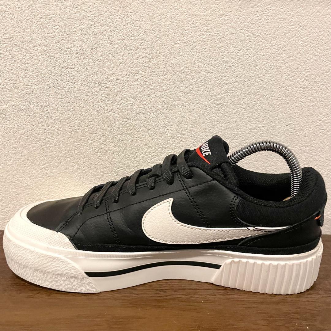 NIKE WMNS NIKE COURT LEGACY LIFT ナイキ コート レガシー リフト ブラック DM7590-001 レディース ローカットスニーカー 24cm 美品_画像6