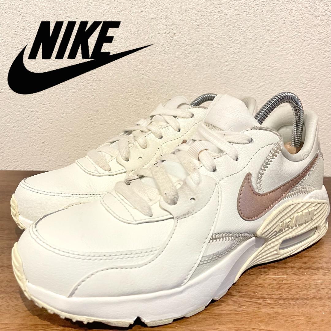 NIKE WMNS AIR MAX EXCEE LEA ナイキ エア マックス エクシー レザー レディース DM0837-100 ローカットスニーカー 23.5cm