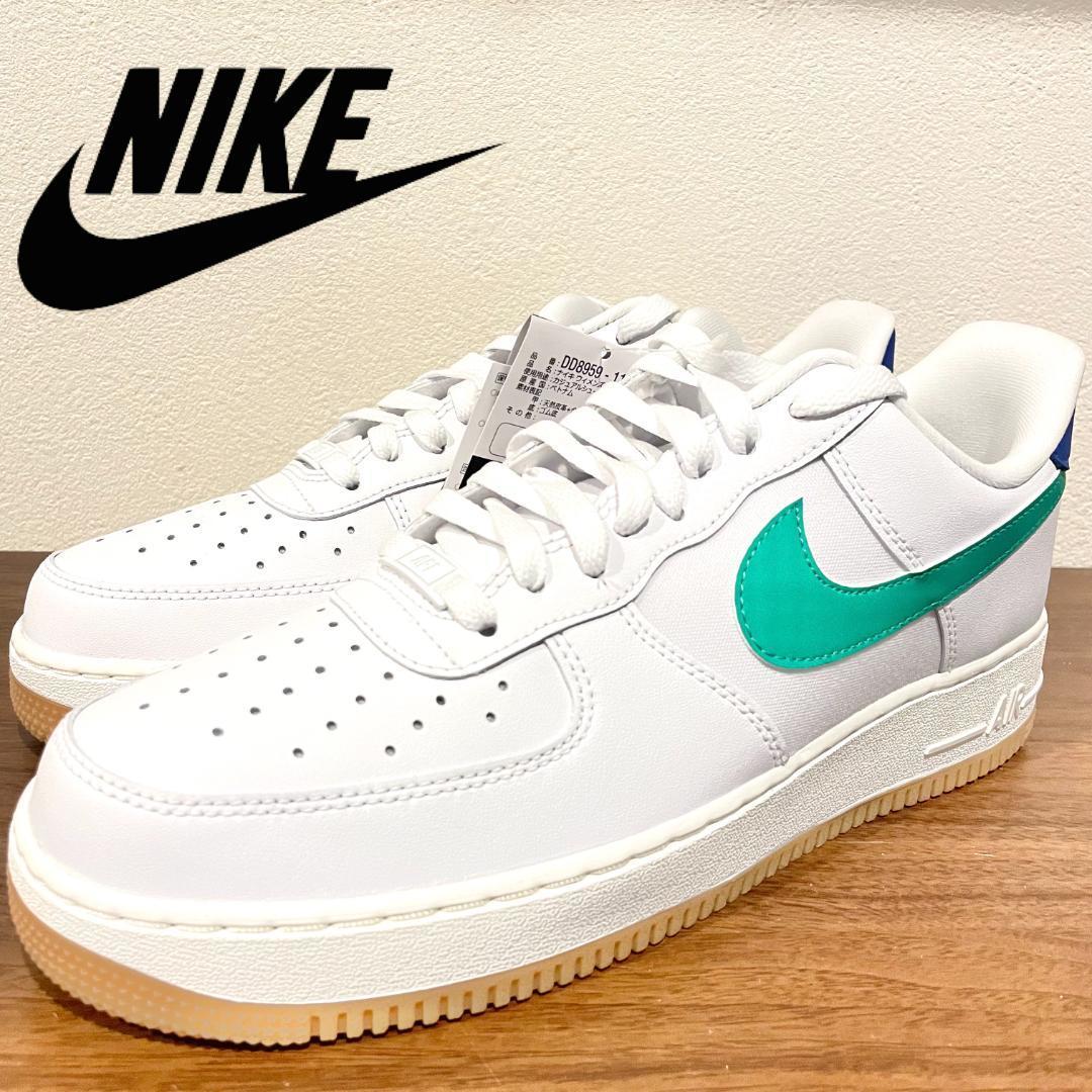 NIKE W AIR FORCE 1 '07 WHITE ナイキ エア フォース ワン ホワイトグリーン DD8959-110 ローカットスニーカー 29cm 新品未使用