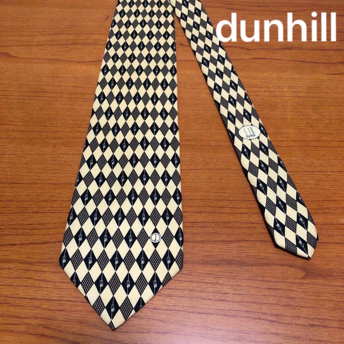 dunhill ネクタイ　ダイヤチェック柄