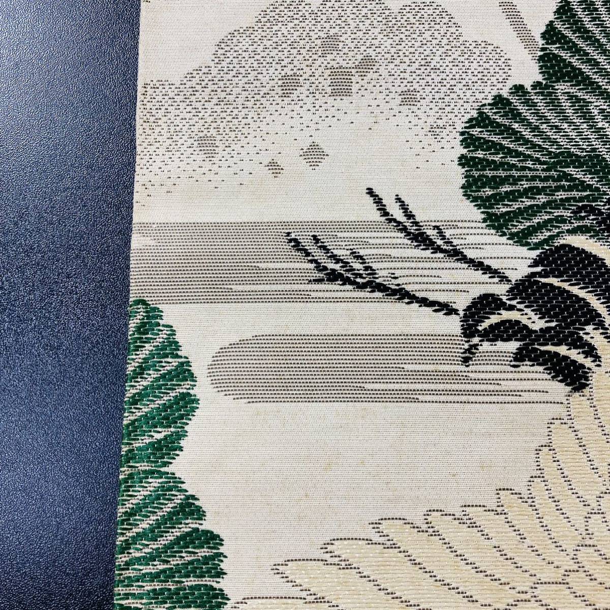  кимоно obi maru obi журавль сосна . старый ткань retro античный W-14