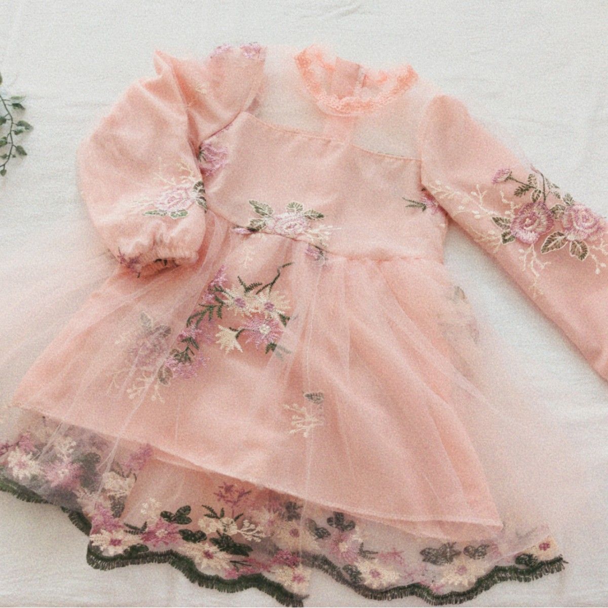 ピンク110】 ワンピース ドレス 花柄 刺繍 レース キッズ 女の子 ピンク110】 ワンピース ドレス 花柄 刺繍 レース キッズ 女の子