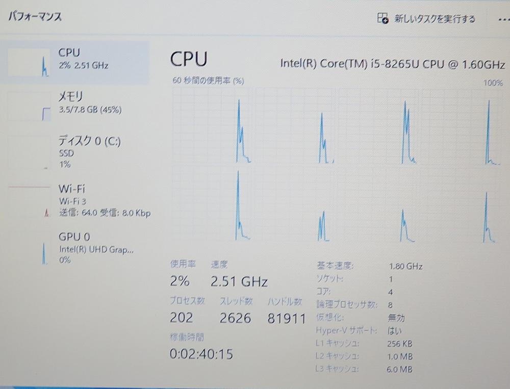 高速Core i5第8世代☆メモリ8GB+爆速SSD(NVMe)256GB】Lenovo ThinkPad