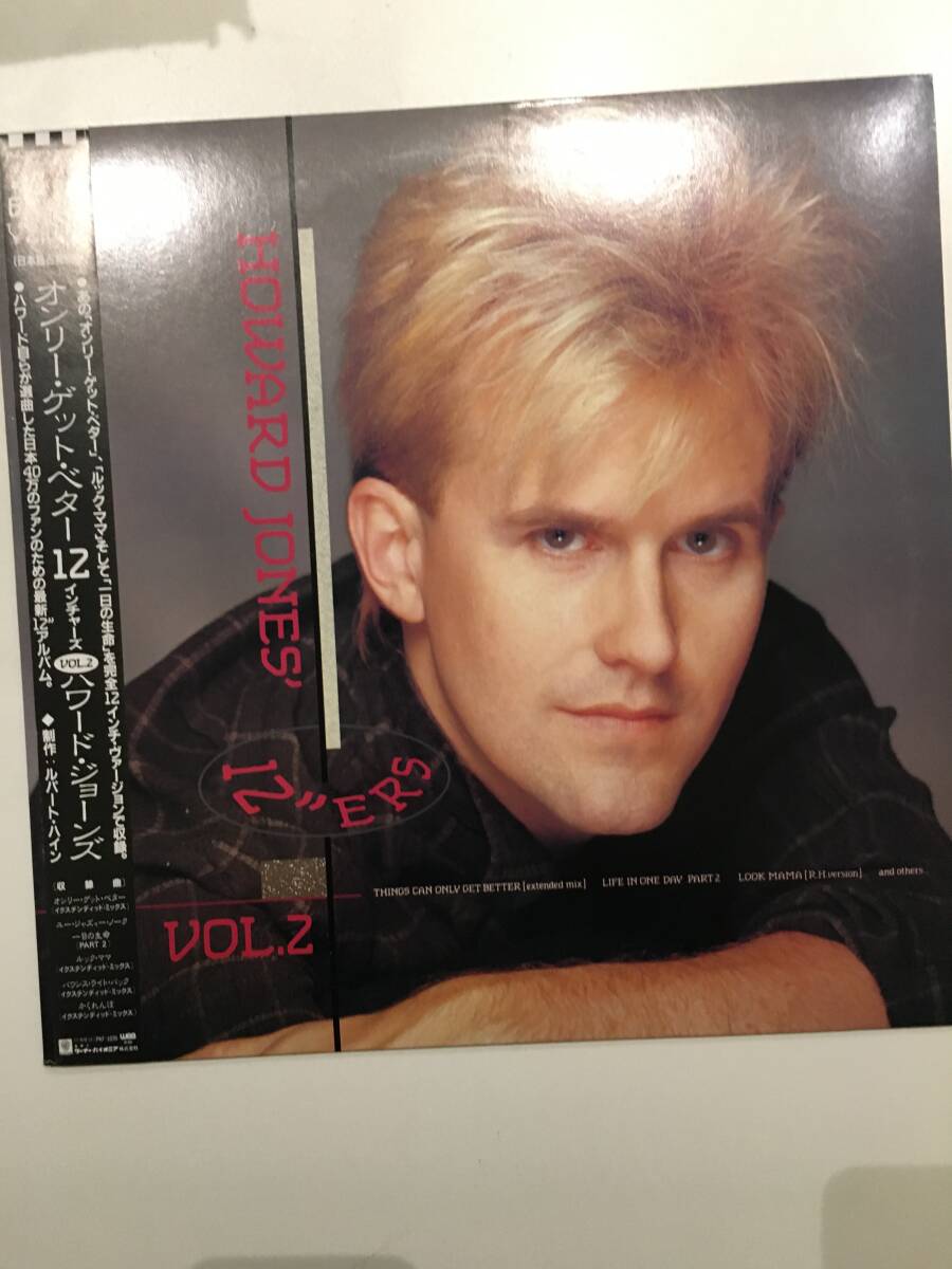 【帯付き】 レコード LP / ハワード ジョーンズ / HOWARD JONES / オンリー ゲット ベター / 一日生命 / ルック ママ/歌詞カード付き qL297_画像1