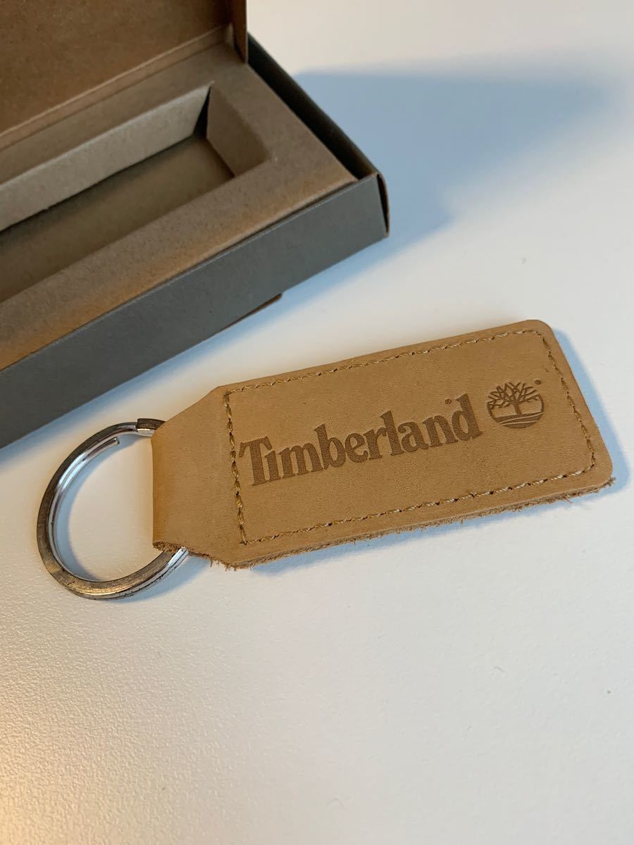 希少品！Timberland非売品レザーキーホルダー 40周年記念　ティンバーランド6インチブーツと同じ革_画像1
